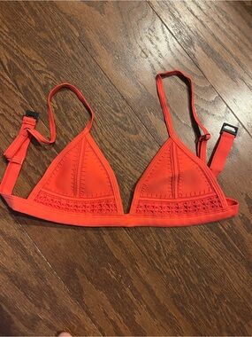 Neon Coral Triangl bikini set